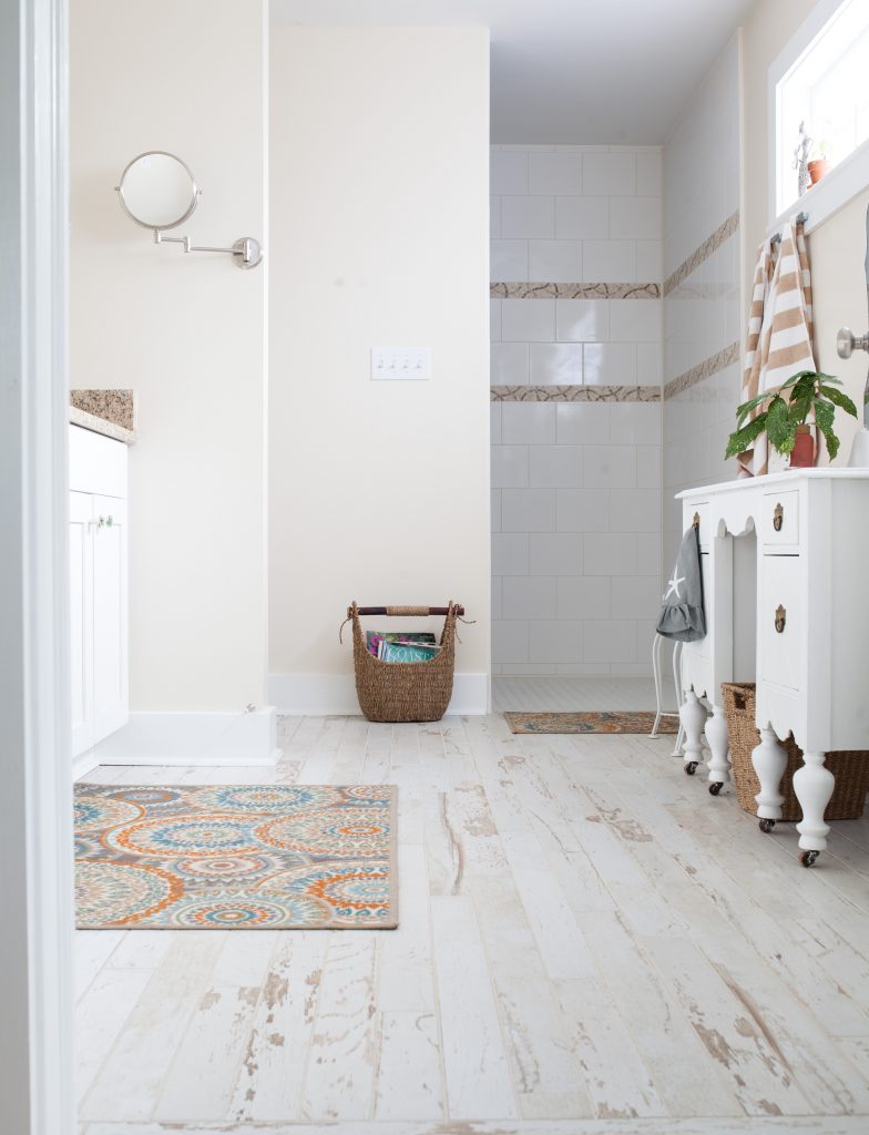 Mathews - New bathroom - Tile floor and shower