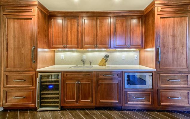  Basement Kitchenette - in walnut, refrigerator, wine cooler, pantry, dishwasher, near The Northern Neck