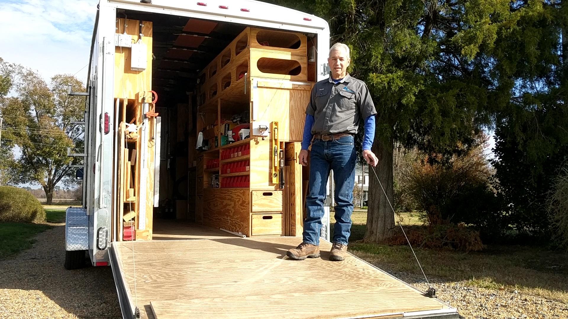 Daniel Mast Builders shows work truck inside