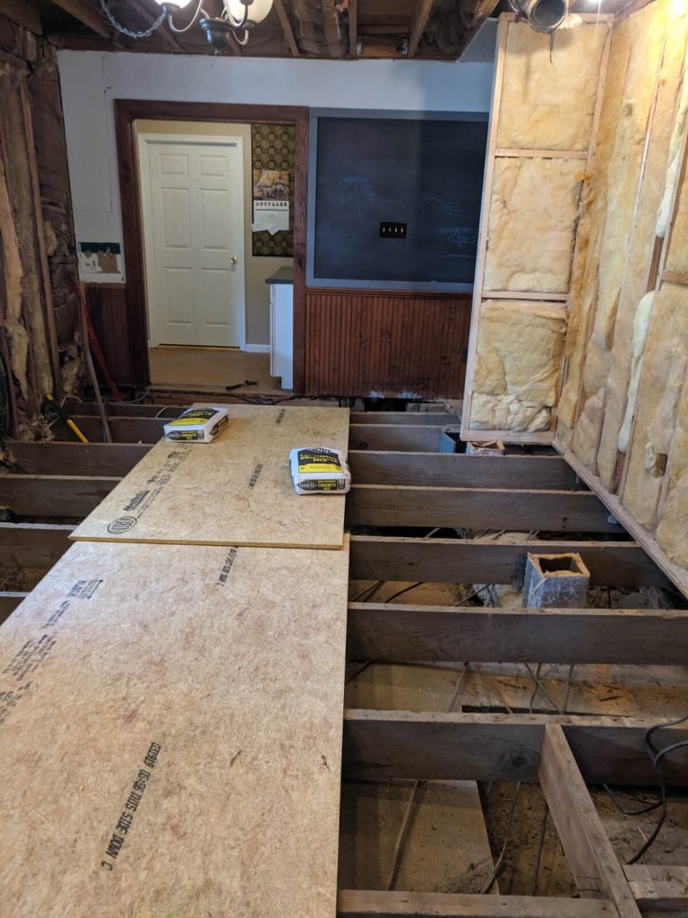 Kitchen Remodeling Subfloor