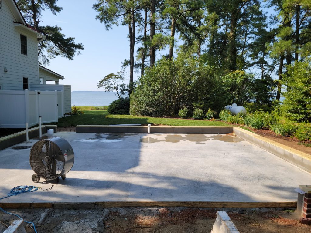 Foundation poured for New Garage Addition