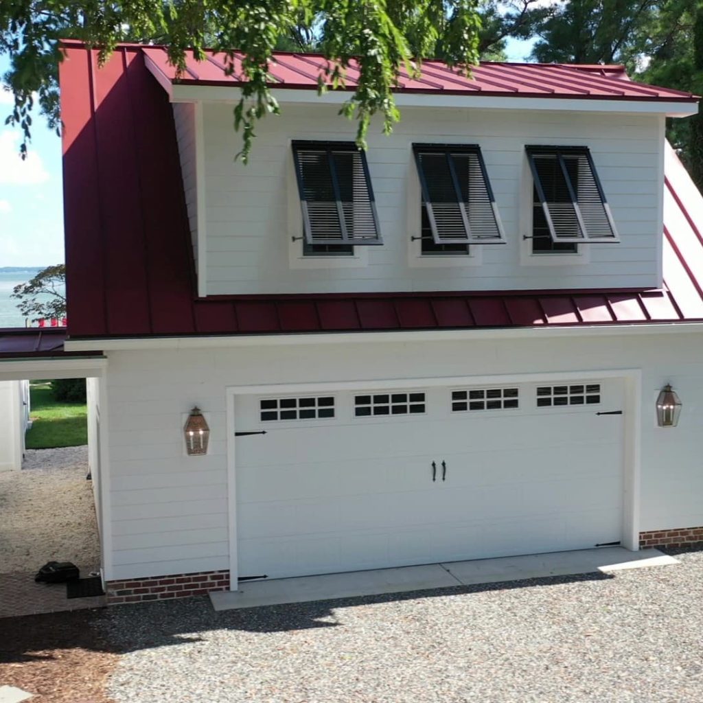 Northern Neck New Garage Addition Front  Super impose New Garage Addition