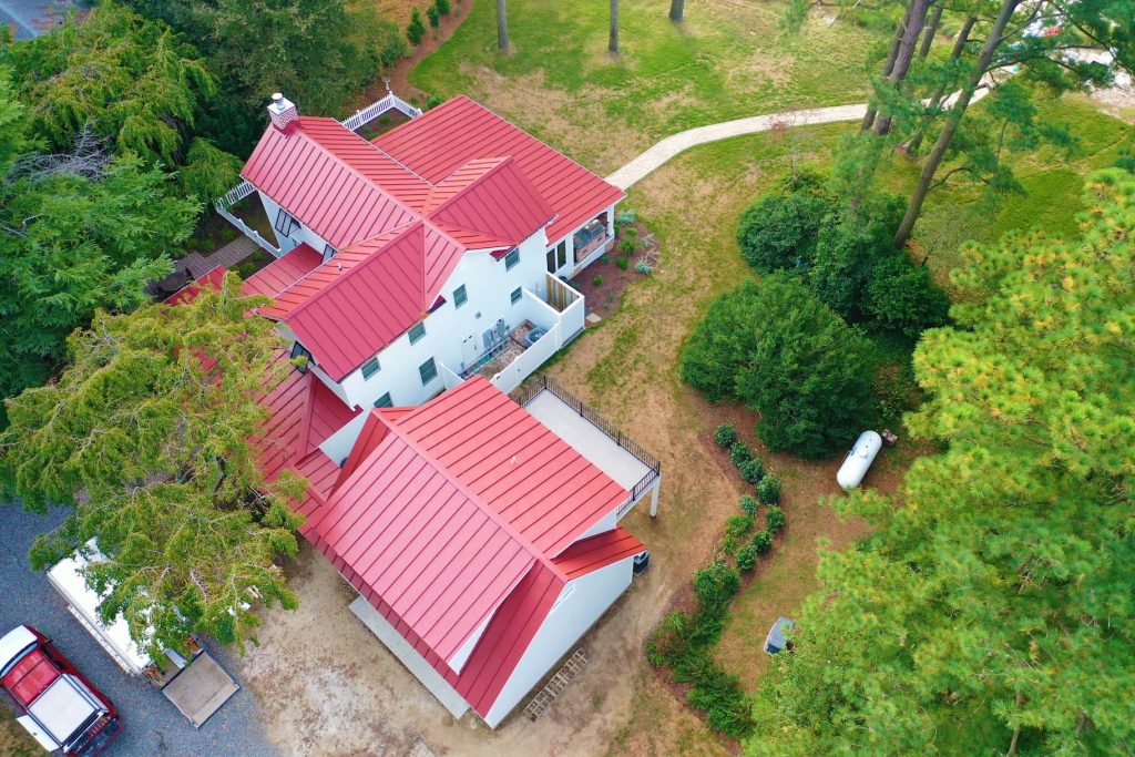 Overhead view of Addition for Northern Neck Garage Studio