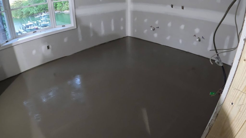 Flooring concrete poured for New Master Bath Addition