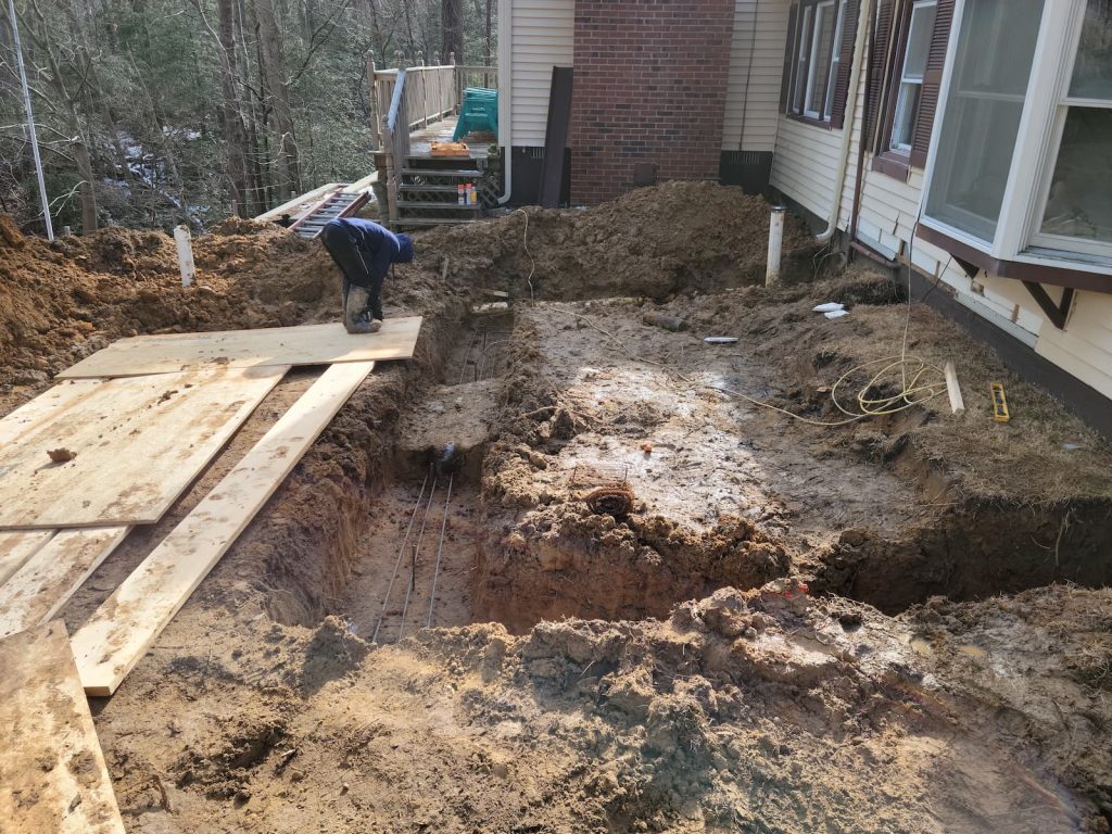 Footers dug for New Master Bath Addition