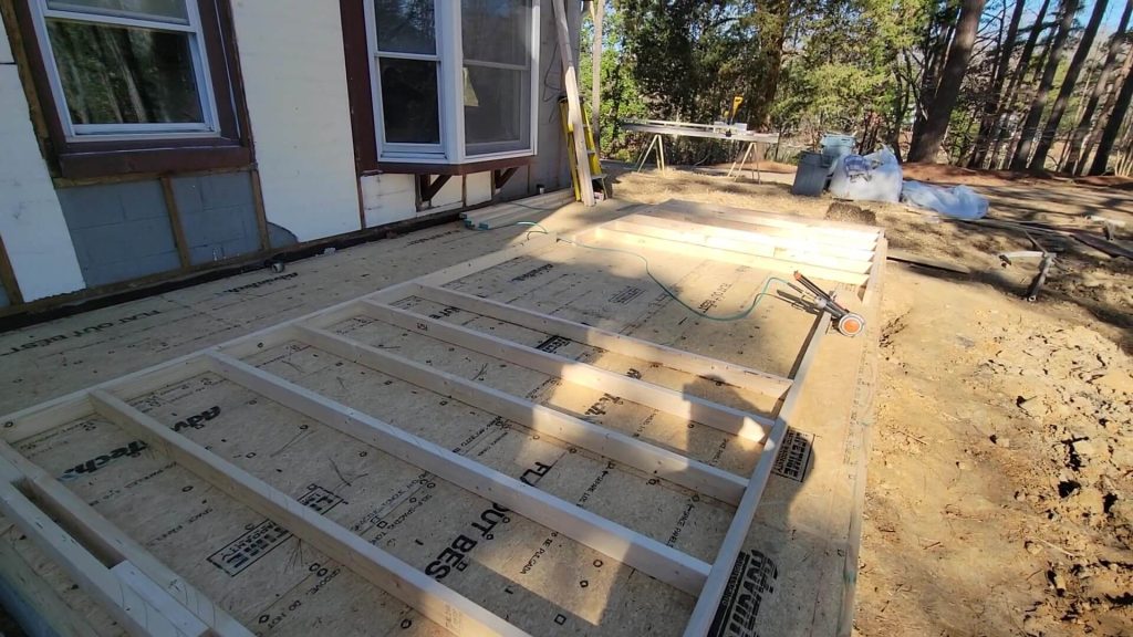 Framing begins for New Master Bath Addition