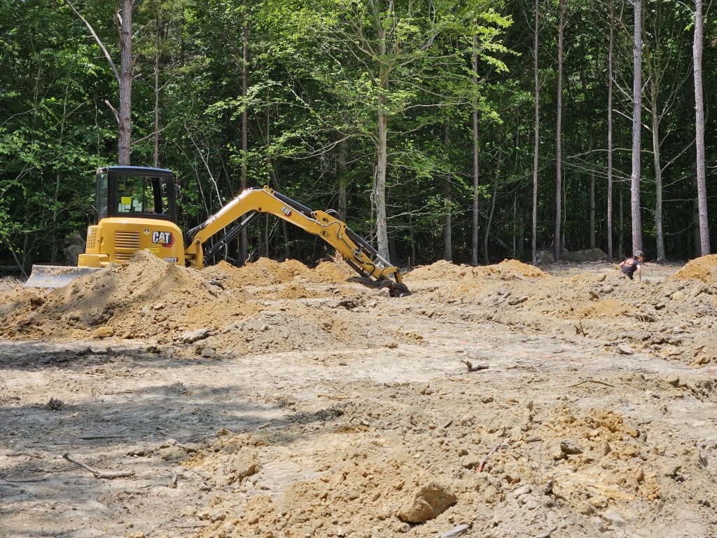 Footers being dug by Builder for New Home Build