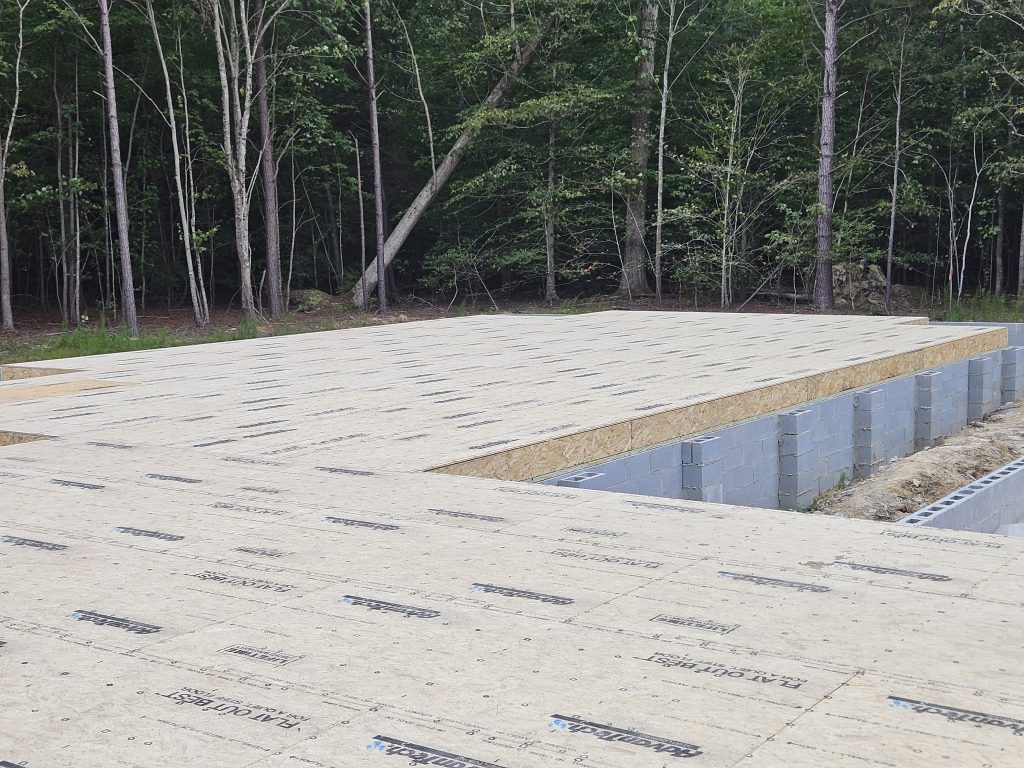 Sub-Floor installed by Builder for New Home Build