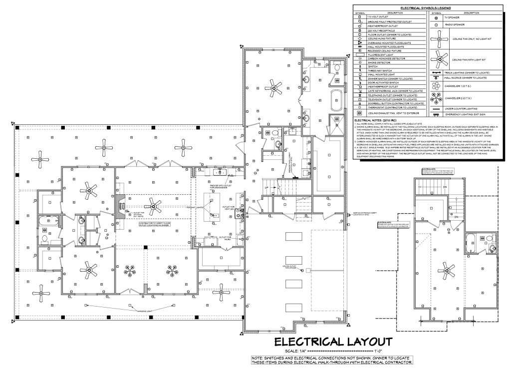 Electrical Plan for Custom Home Builder in Northern Neck