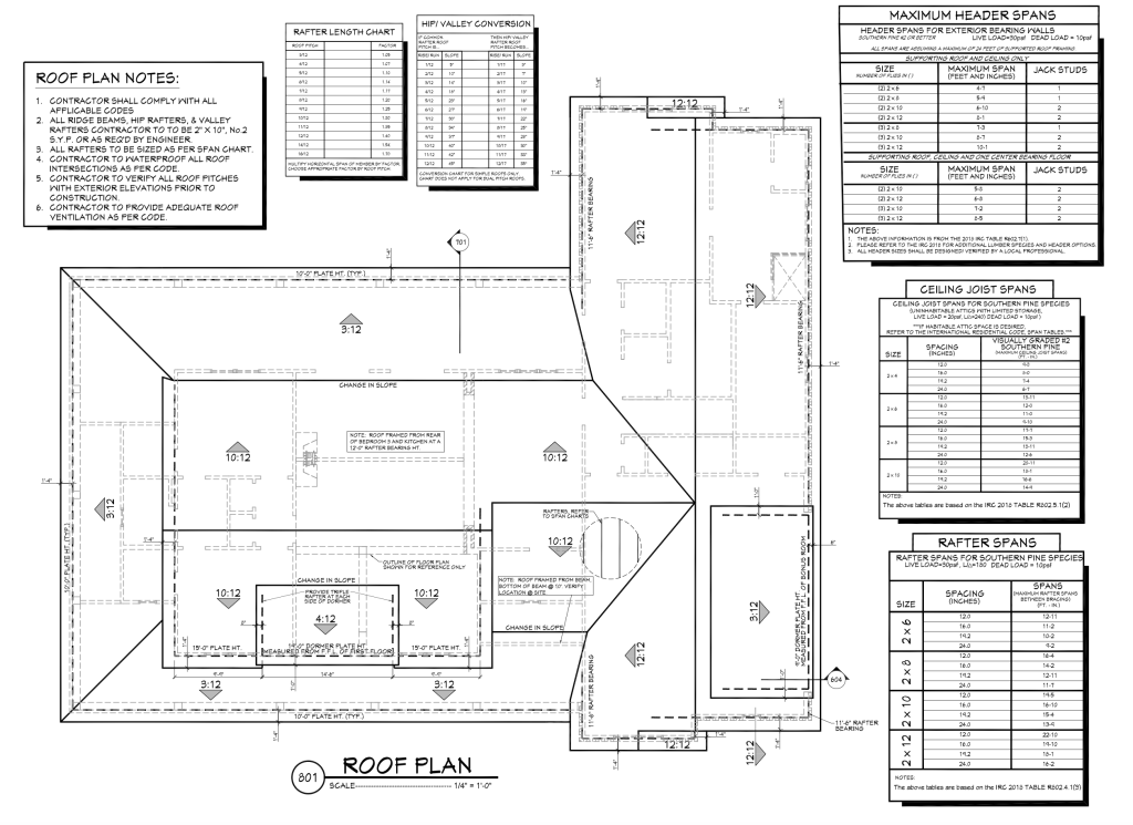 Roof Plan for Custom Home Builder in Northern Neck