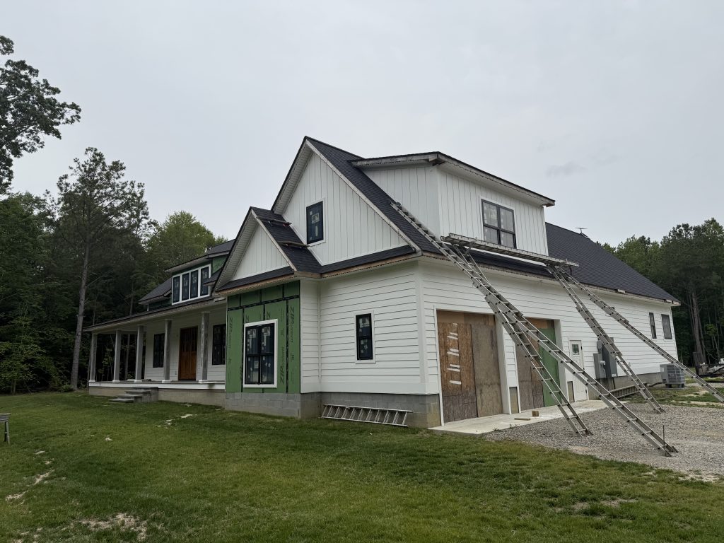 Home Builders shows Siding in Progress