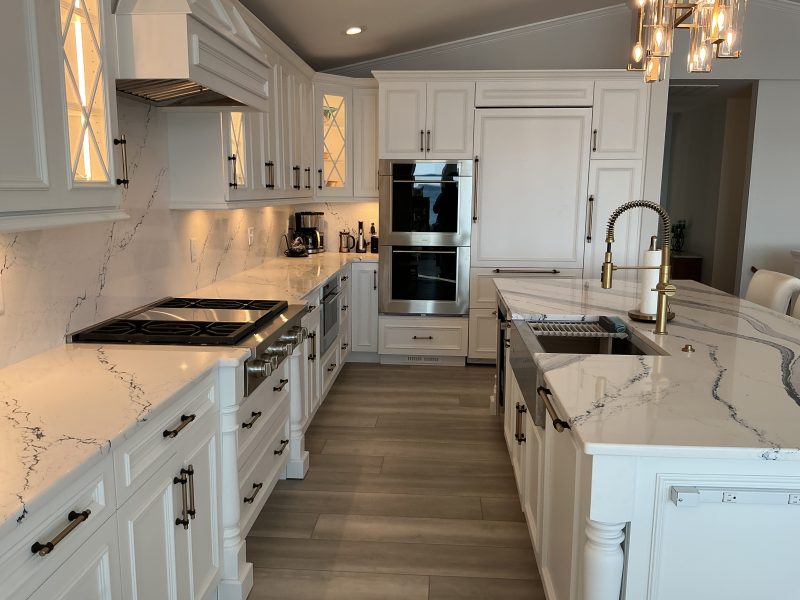 Kitchen Remodel with carpentry details and Wolf Appliances