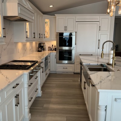 Kitchen Remodel with carpentry details and Wolf Appliances