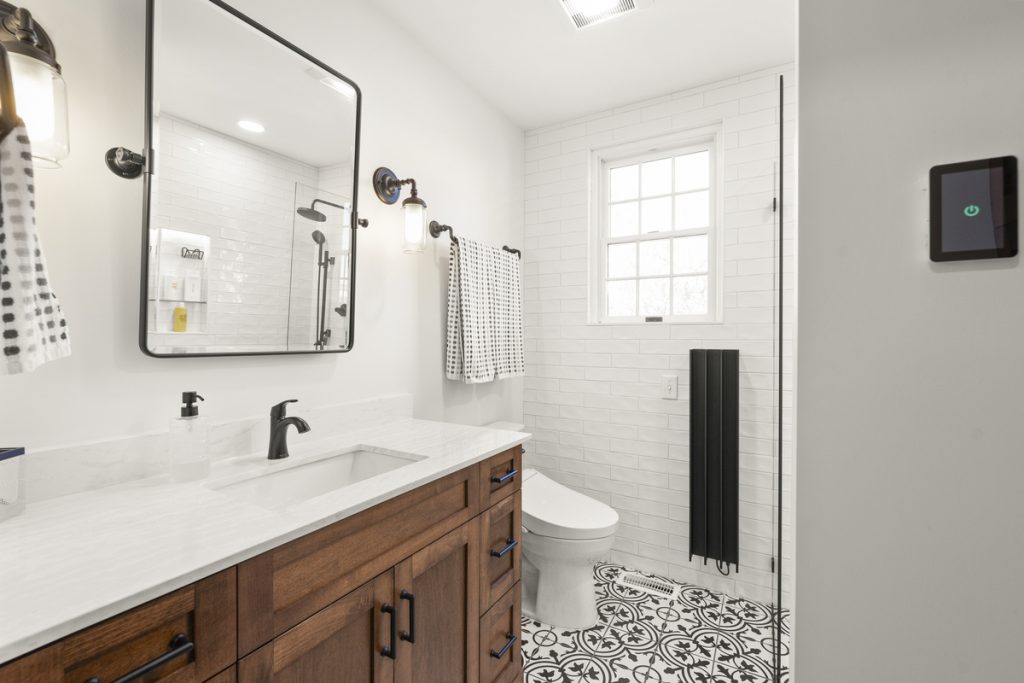 Middle Peninsula Home Renovation for Master Bathroom vanity