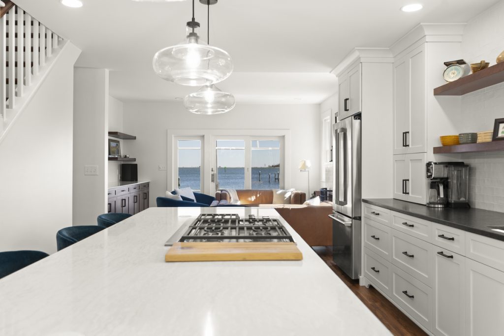 Home Renovation with Kitchen facing Living Room