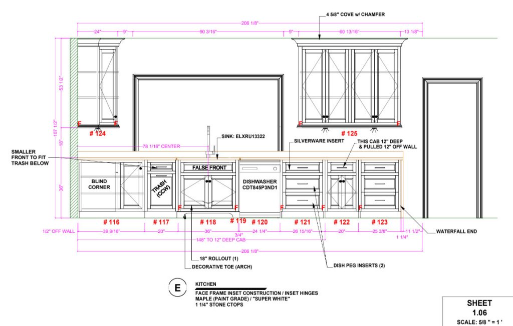 Measurements for Kitchen Remodel facing living area