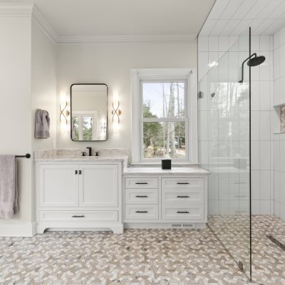 Master Bathroom Remodel facing vanity and shower