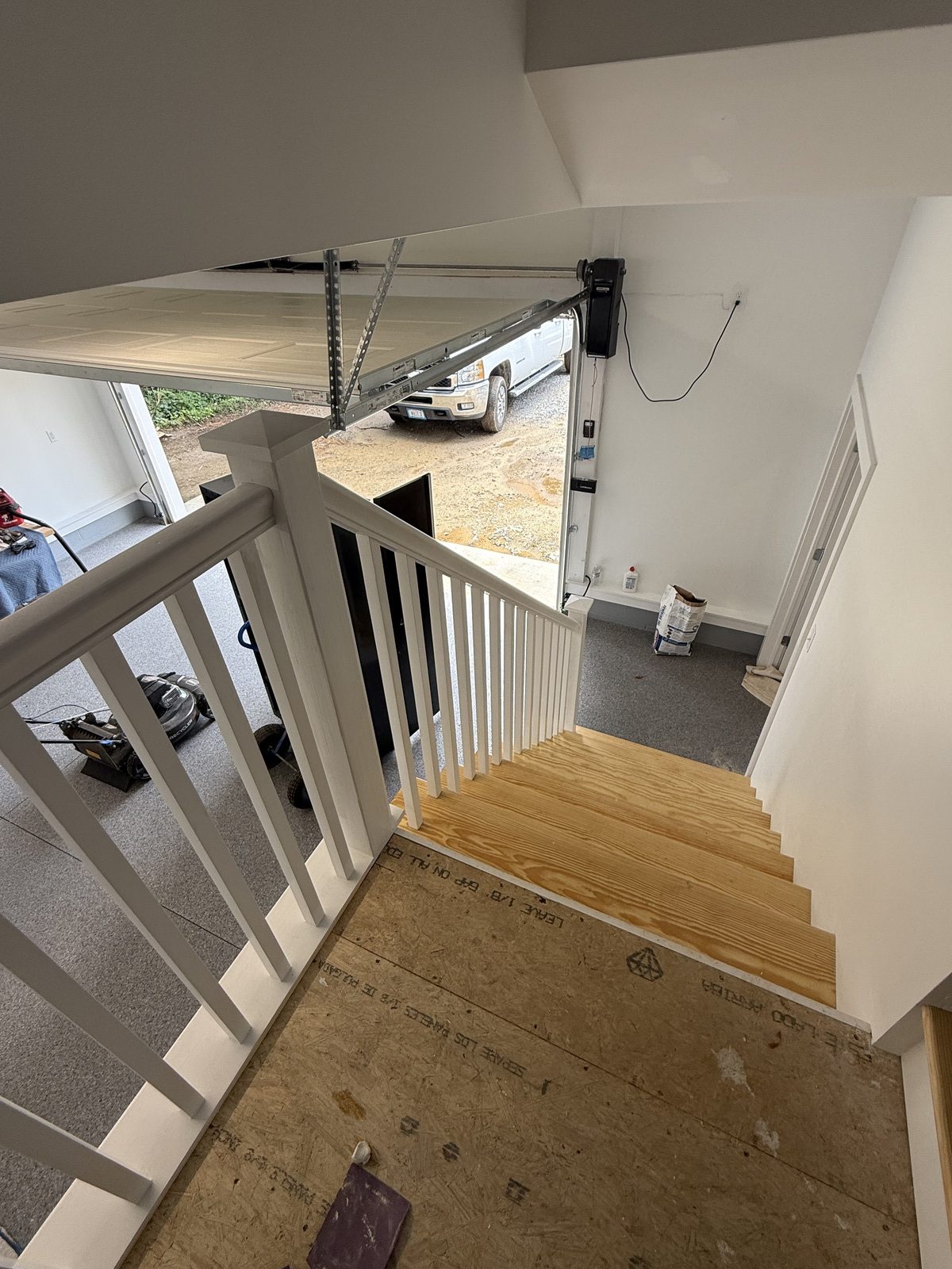 Railings completed for stair rails