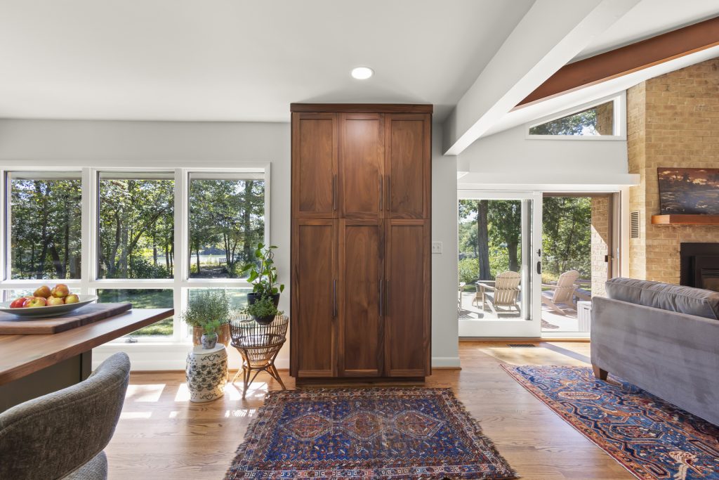 Kitchen Remodeler uses wood harvested for wall cabinet