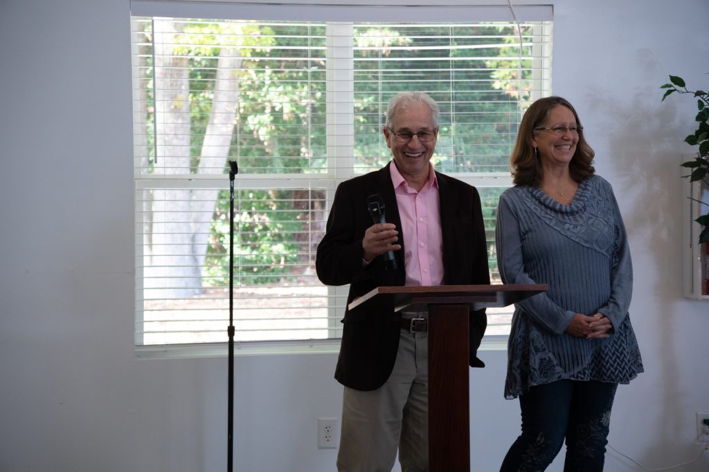 Daniel and Karyn Mast while speaking at Appreciation Event
