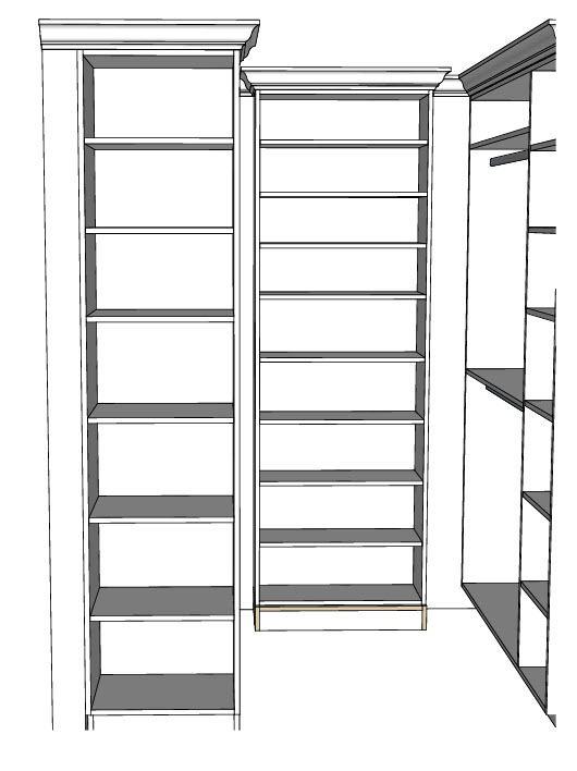 Master Closet Design for Bathroom Remodel in Northern Neck