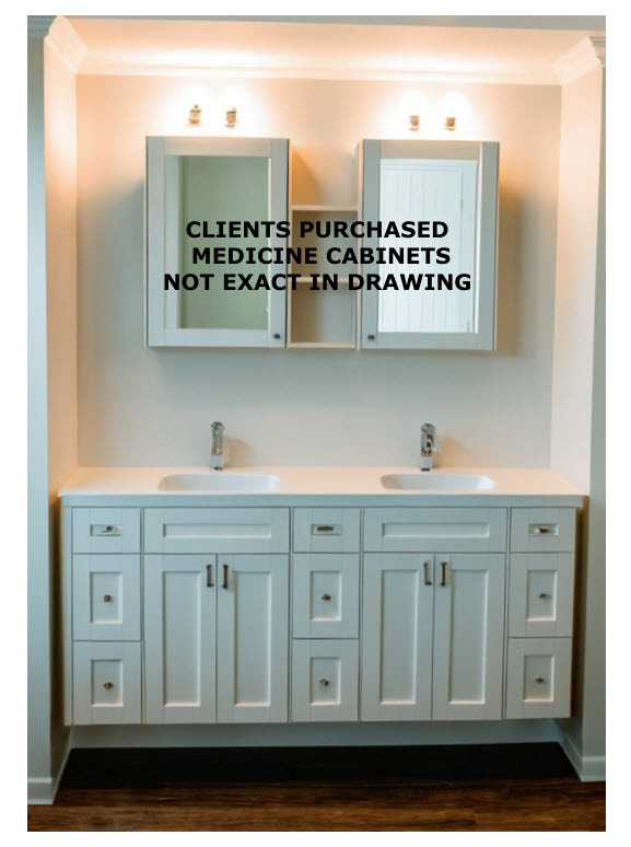 3D Render of Vanity for Bathroom Remodel in Northern Neck