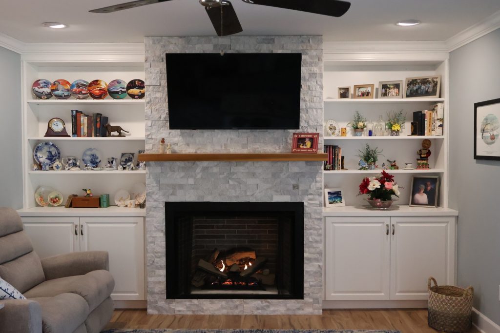 Finished Fireplace Home Renovation in Northern Neck