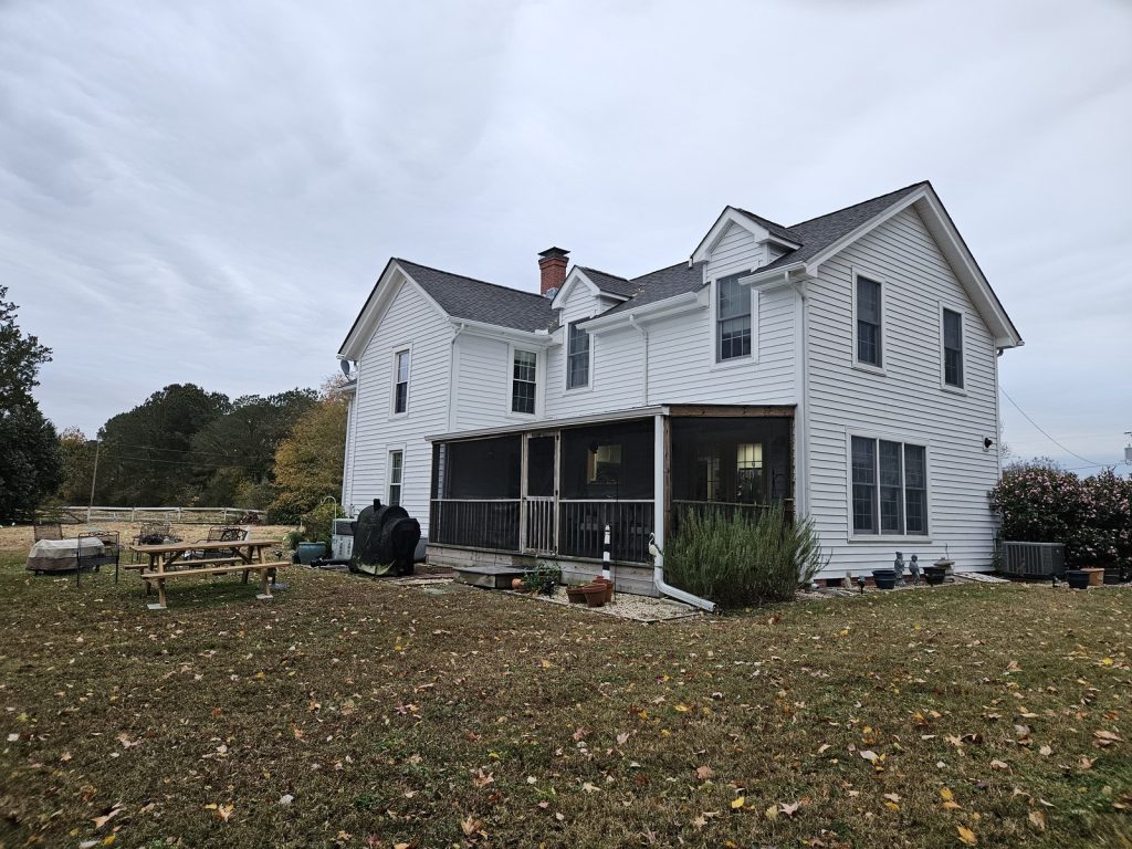 The back of the home before a major Remodel and Additon