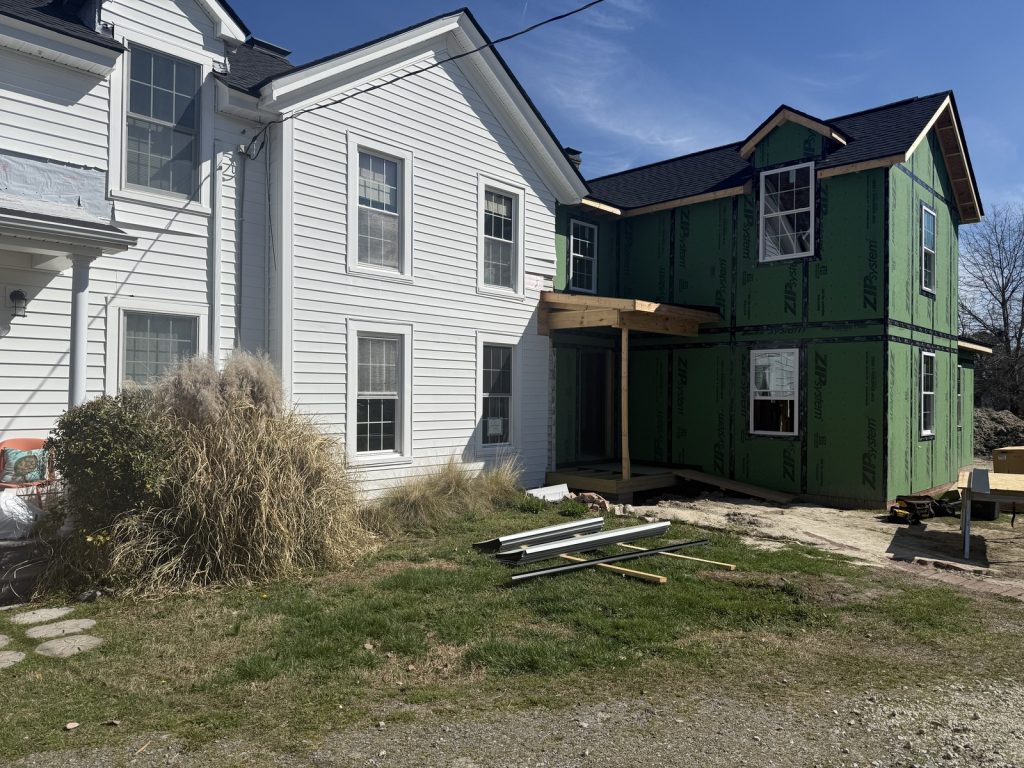 Front Entrance and Porch under construction