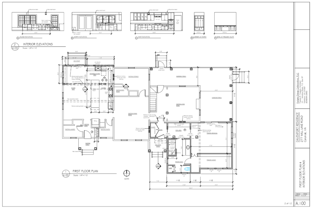First Floor Plan for Home Remodel and Addition