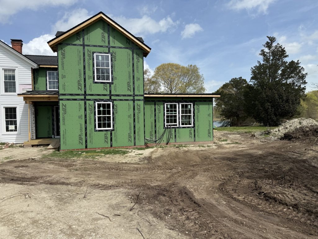 Entrance and Master Bedroom under construction
