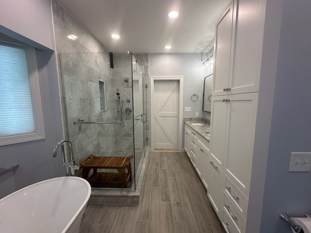 Northern Neck Bathroom Remodel project in Heathsville with custom cabinets